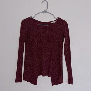 AEO long sleeve sweater with open/twisted back